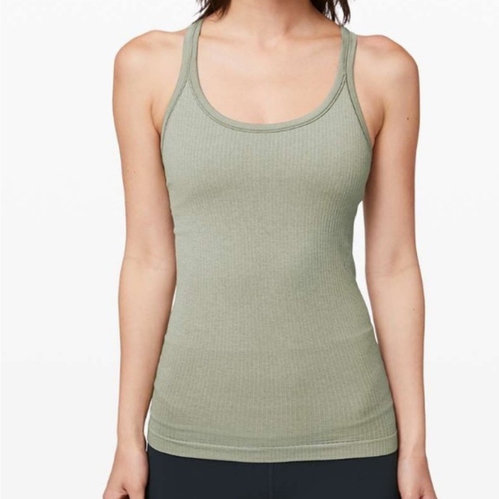 Lululemon Ebb To Street Tank II Sea Moss, Like New-worn once, size 8